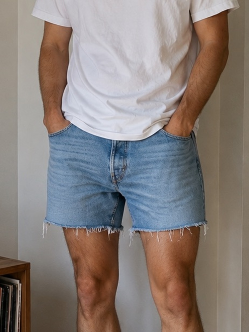 Levi’s 501 ’93 Cut Off Denim Men Shorts W36 Vintage Distressed Raw Hem Jorts Y2K